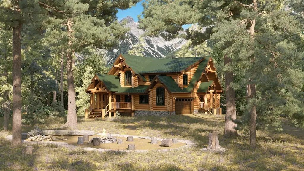 Lodge - Log Home Floor Plans Shop by Sierra Log & Timber