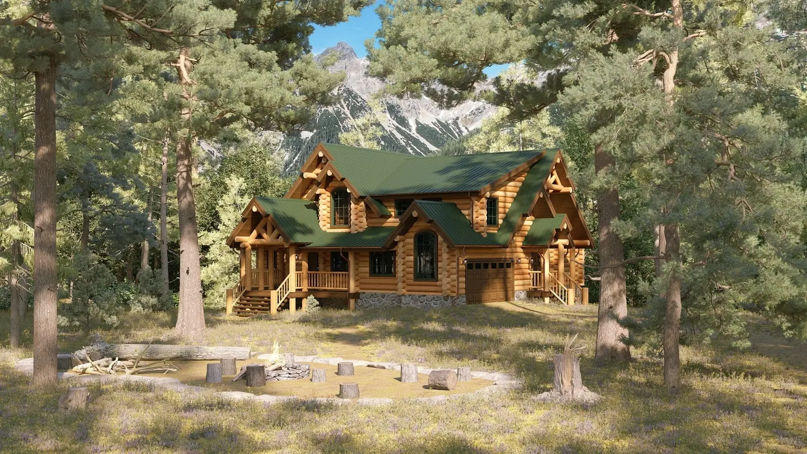 Lodge - Log Home Floor Plans Shop by Sierra Log & Timber