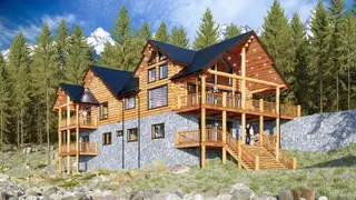 Alpine Meadows - Log Home Floor Plans Shop by Sierra Log & Timber