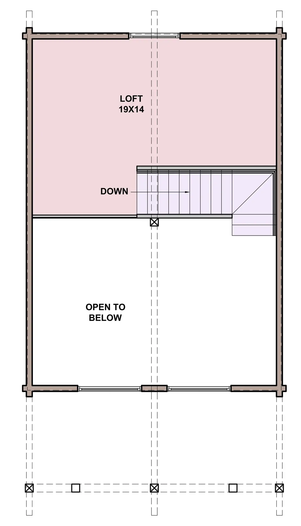 River View — loft floor plan