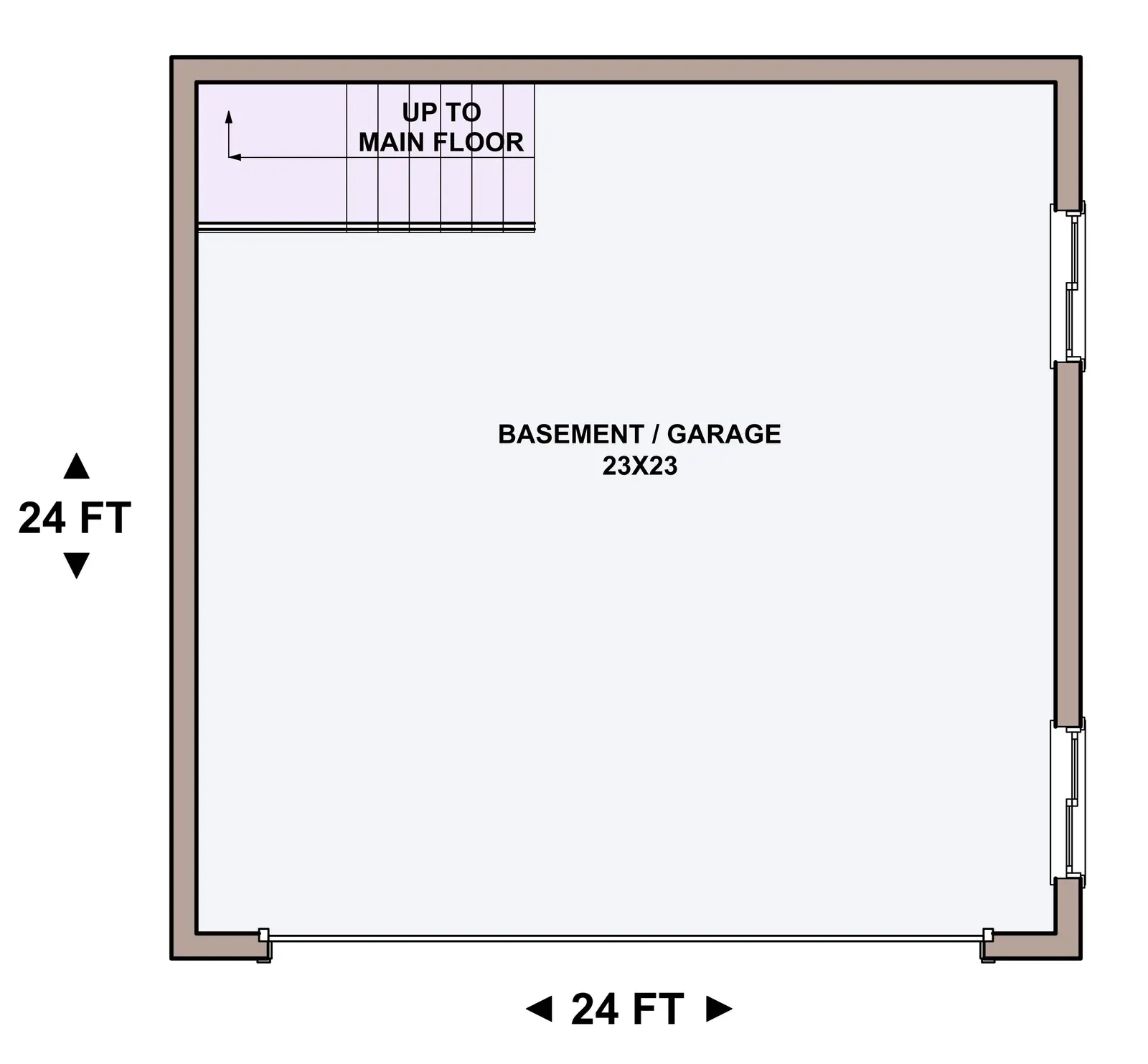 Almanor — basement floor plan
