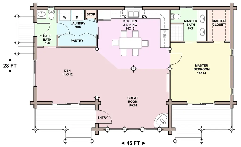 Bearbones Ranch — main floor plan