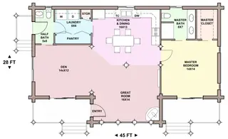 Bearbones Ranch — main floor plan