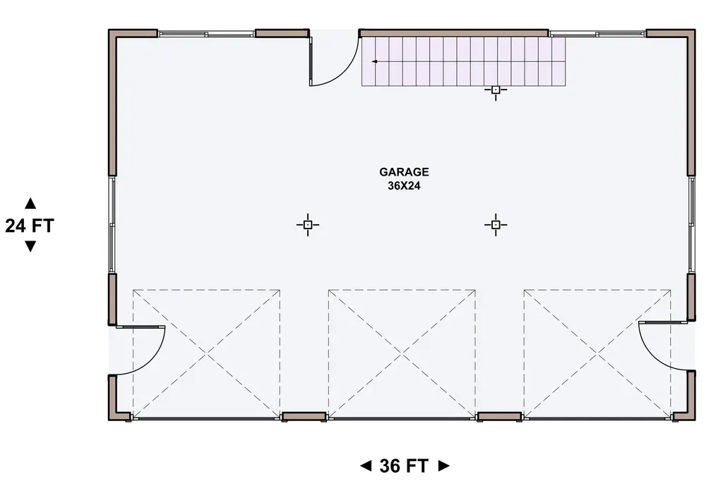 Monitor Garage 3624 — main floor plan