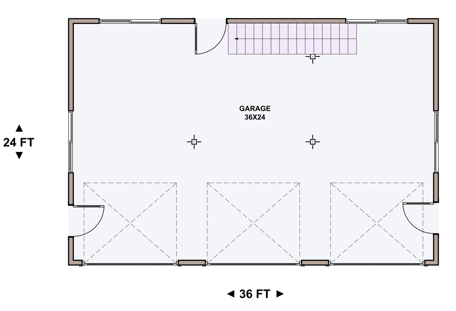 Monitor Garage 3624 — main floor plan