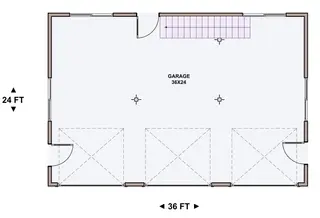 Monitor Garage 3624 — main floor plan