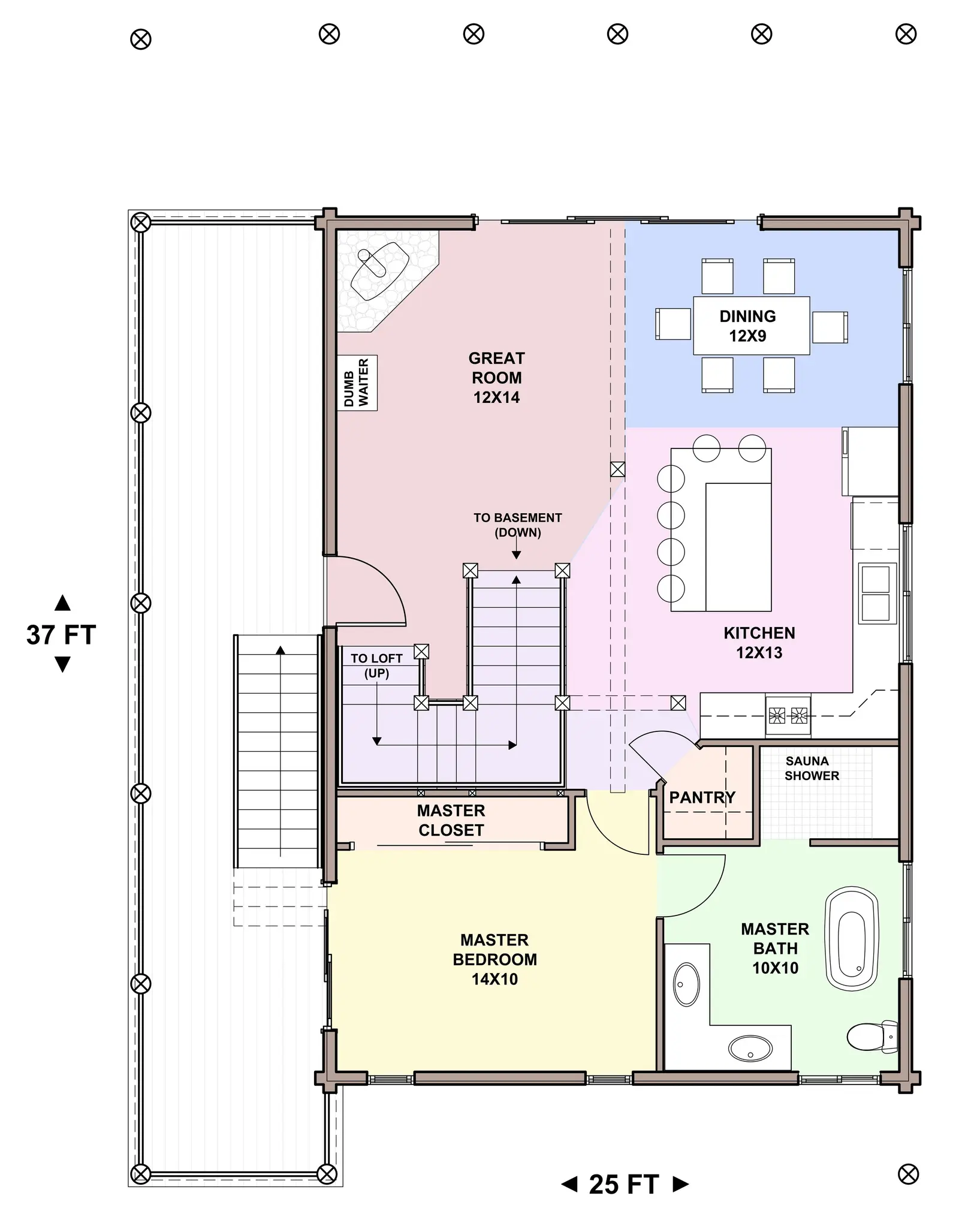 Sierra Pine — main floor plan