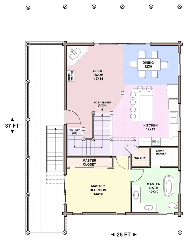 Sierra Pine — main floor plan