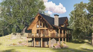 Oak Ridge - Log Home Floor Plans Shop by Sierra Log & Timber