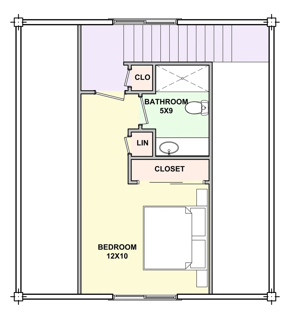 Quad Cave — loft floor plan