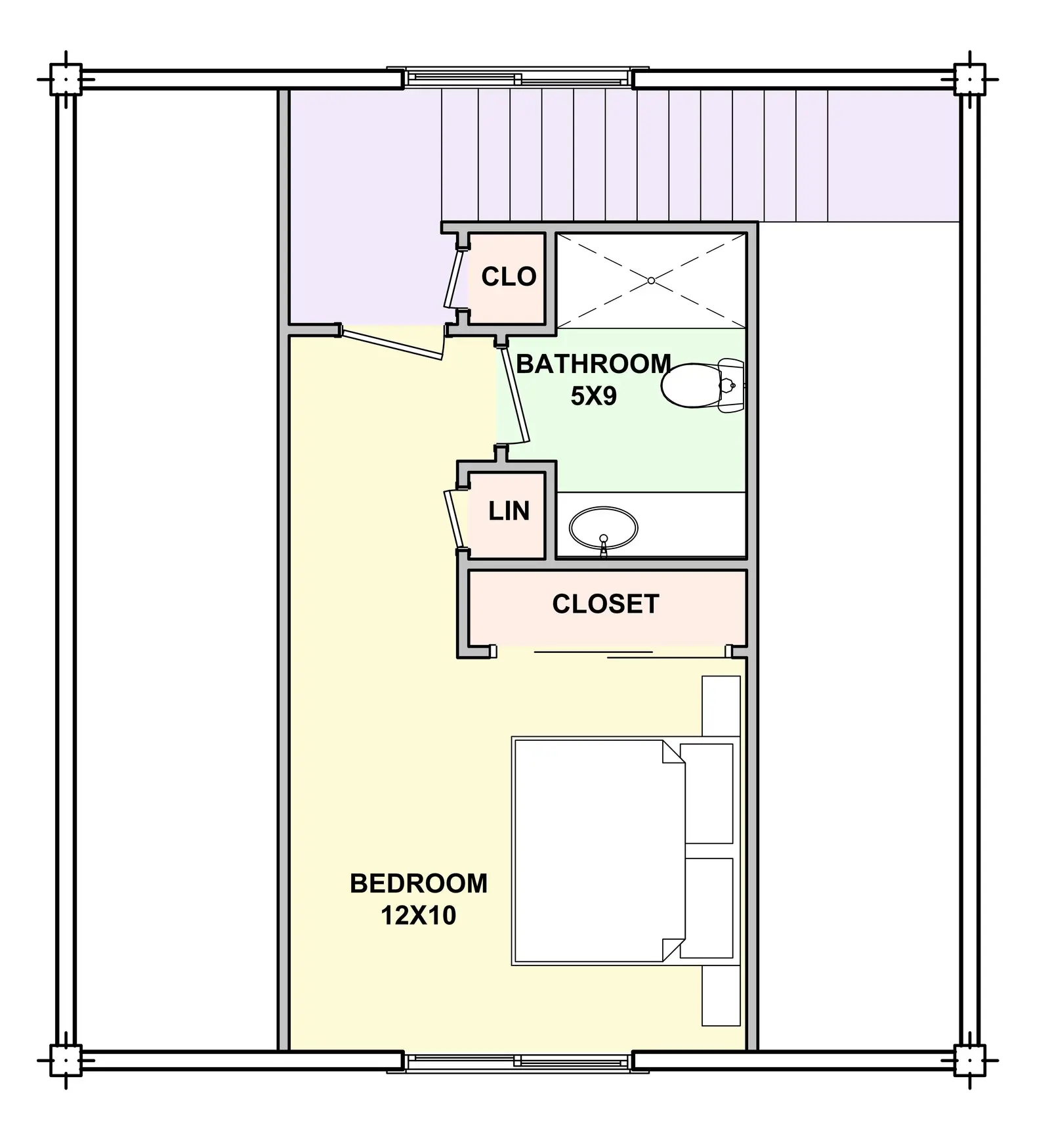 Quad Cave — loft floor plan