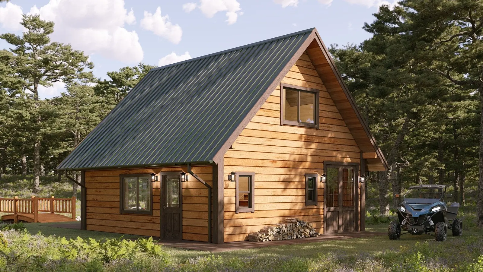 Quad Cave - Log Home Floor Plans Shop by Sierra Log & Timber