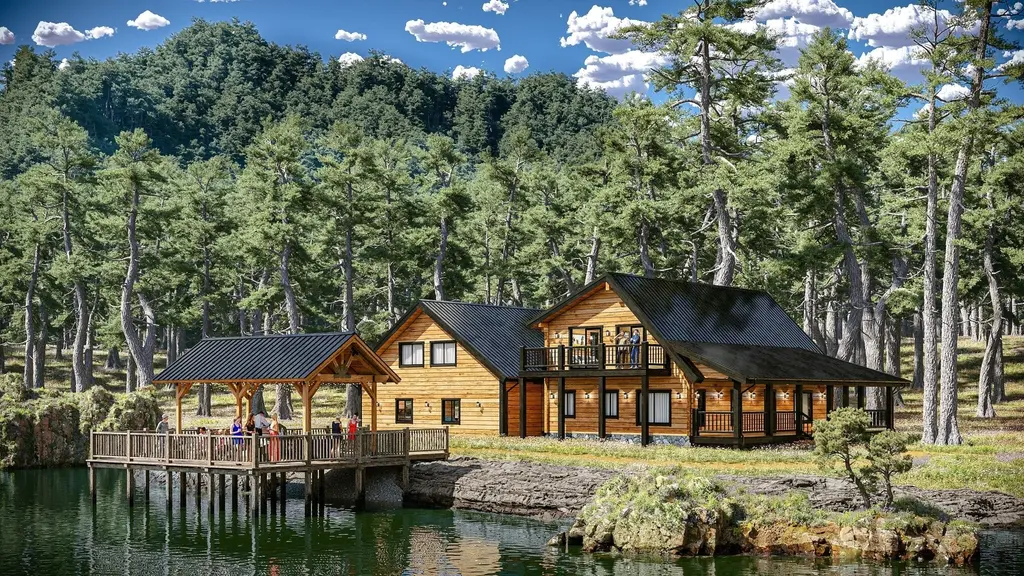 Rivers Edge - Log Home Floor Plans Shop by Sierra Log & Timber