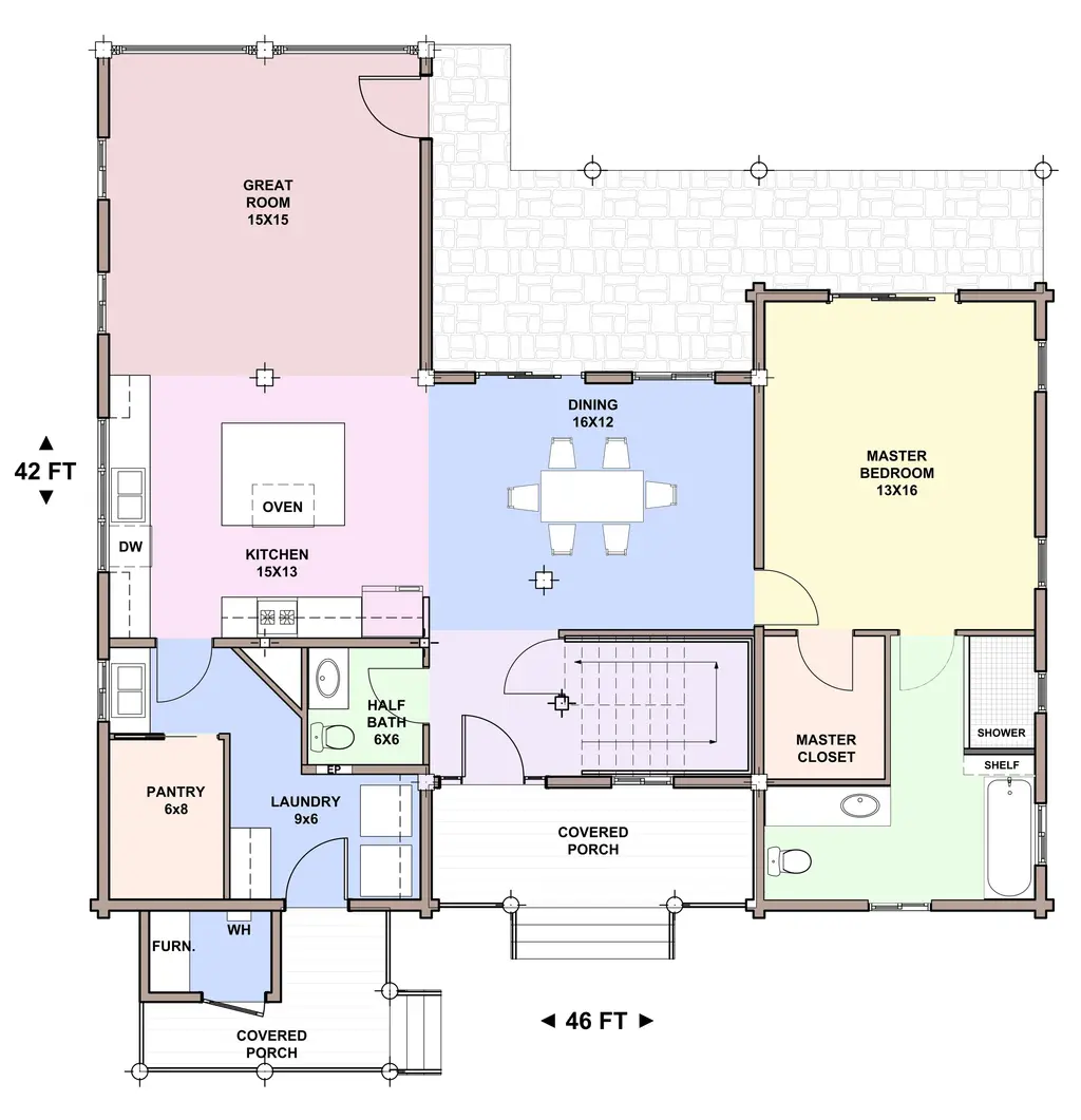 Rattlesnake Ridge — main floor plan