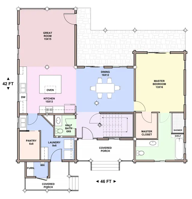 Rattlesnake Ridge — main floor plan