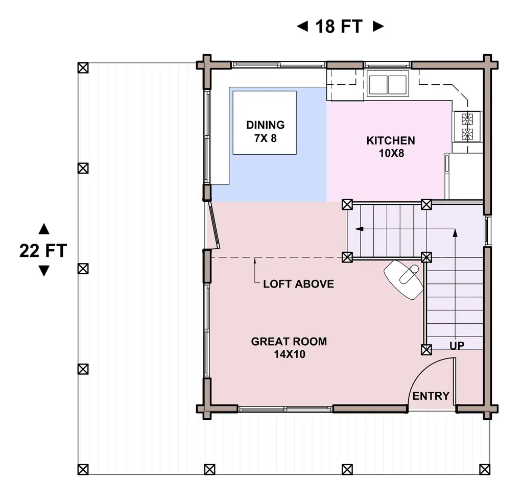 Rainbow 1 — main floor plan