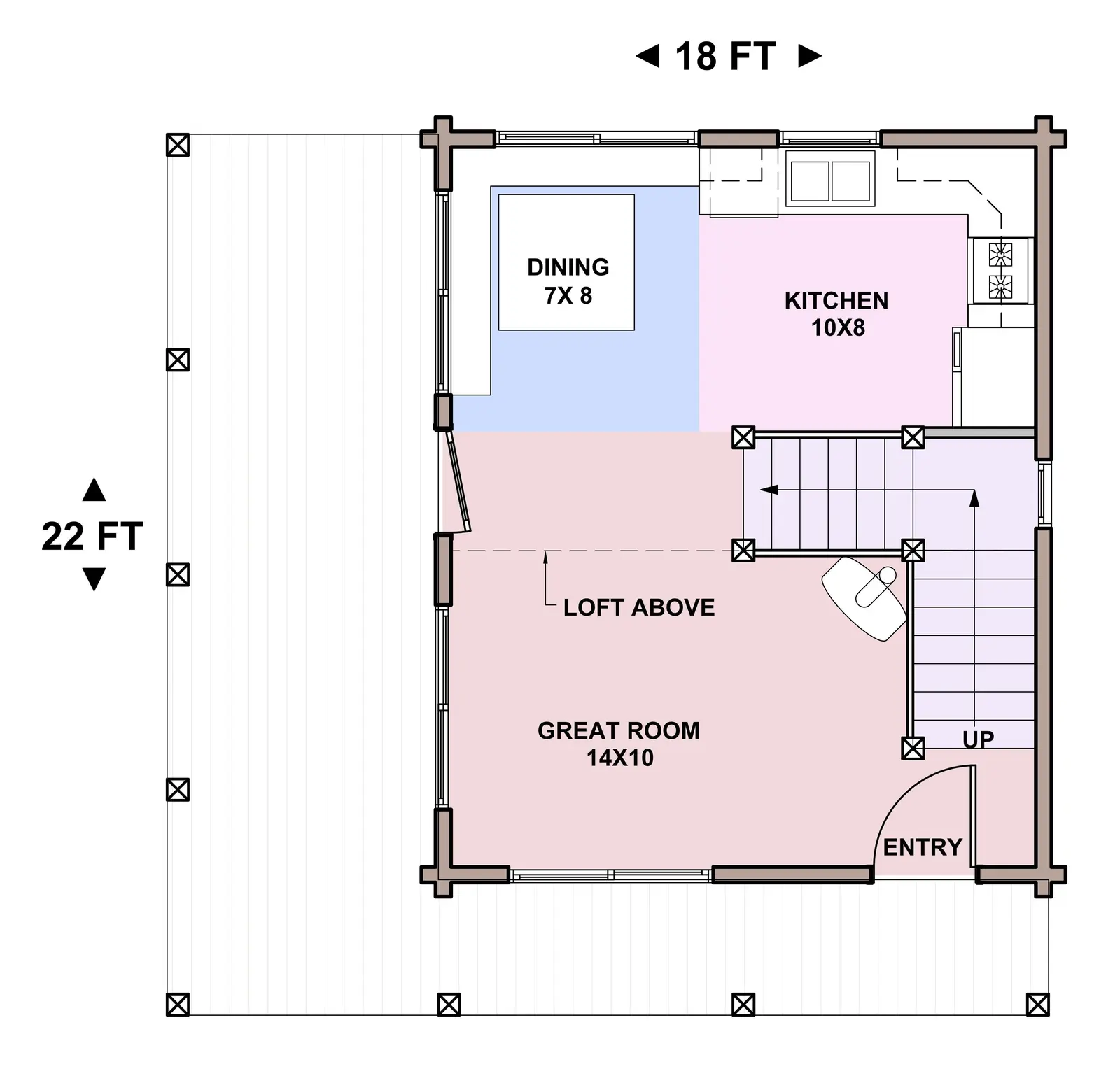 Rainbow 1 — main floor plan