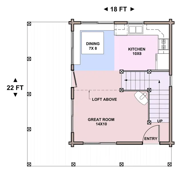Rainbow 1 — main floor plan